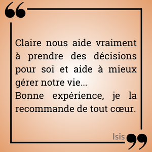 Avis sur Claire Curély, accompagnement holistique, spirituel, intuitif, magique, Toulouse, Occitanie